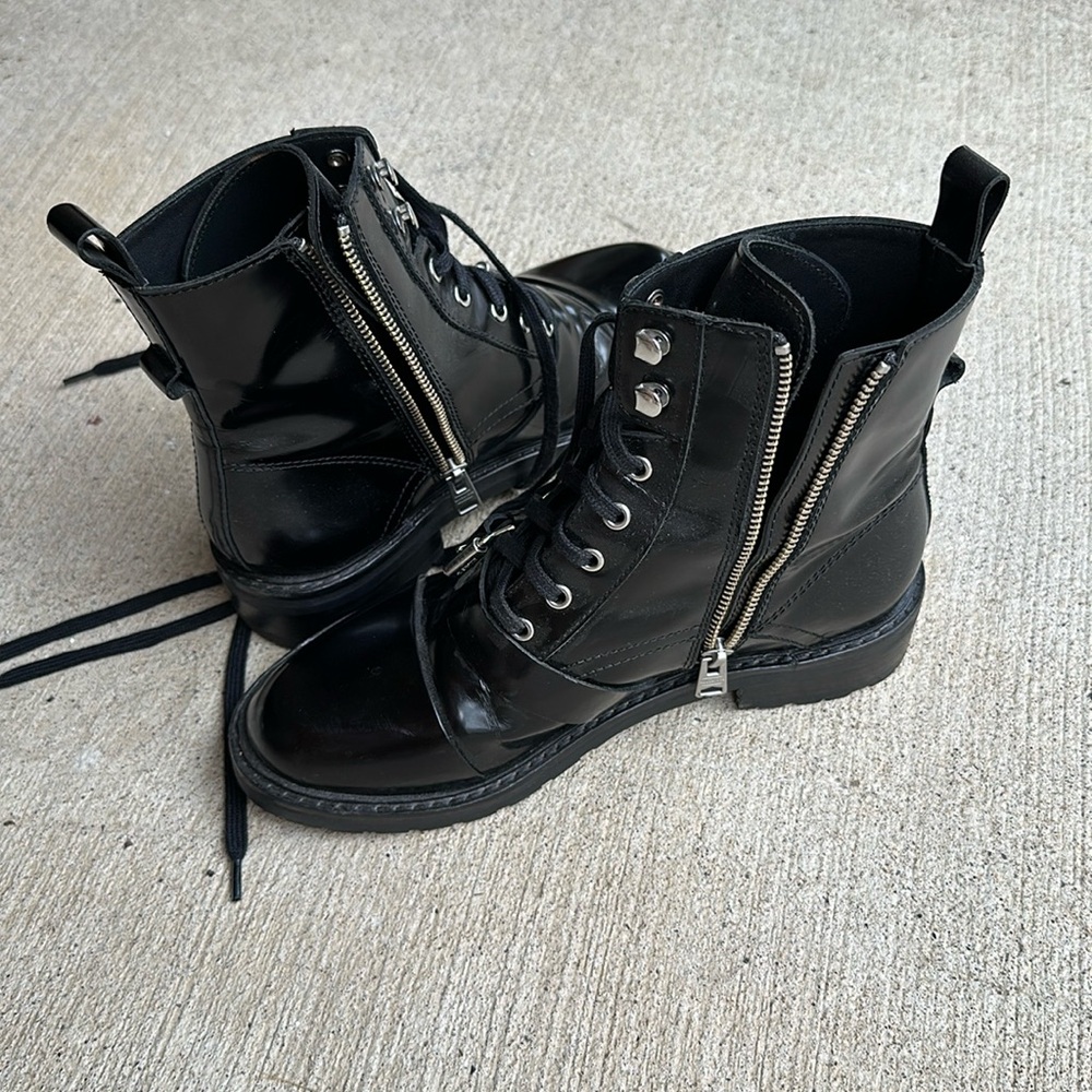 AllSaints black leather Donita boots